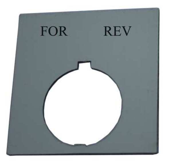 Eaton Legend Plate, Square, For.Rev., Black HT8SP38