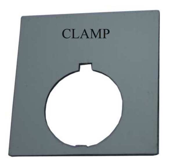 Eaton Legend Plate, Square, Clamp, Black HT8SP90