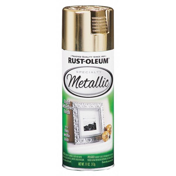 Rust-Oleum Metallic Spray Paint, Gold, Metallic, 11 oz 1910830