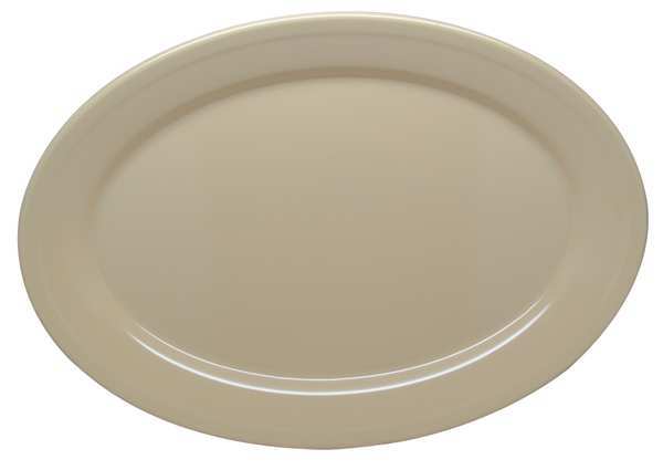 Carlisle Foodservice Oval Platter, 12 x 8-1/2, Tan, PK24 43560GR25
