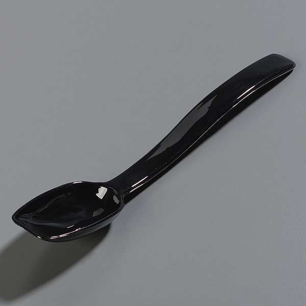 Carlisle Foodservice Solid Spoon, Black, 8 In, PK12 446003
