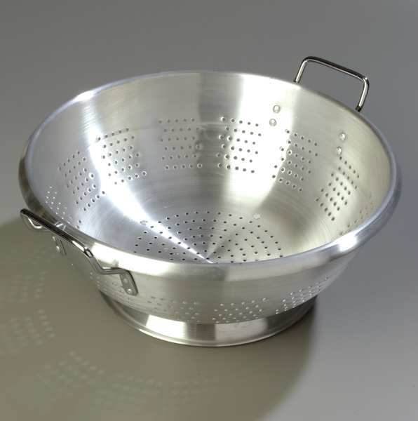 Carlisle Foodservice Colander, Aluminum, 16 qt., PK6 60277