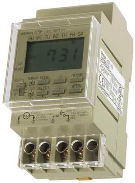 Omron Electronic Timer, 7 Days, SPST-NO H5F-KB