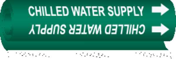 Brady Pipe Marker, Chilled Water Supply, Green, 5648-II 5648-II