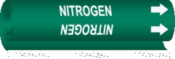 Brady Pipe Marker, Nitrogen, Gn, 1-1/2 to2-3/8 In, 5728-I 5728-I