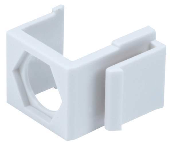 Monoprice WallPlate Blank Insert, Ftype, White, PK10 6559