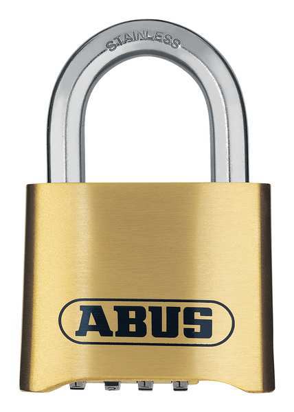 Abus Combination Padlock, Bottom, Black/Silver 180IB/50