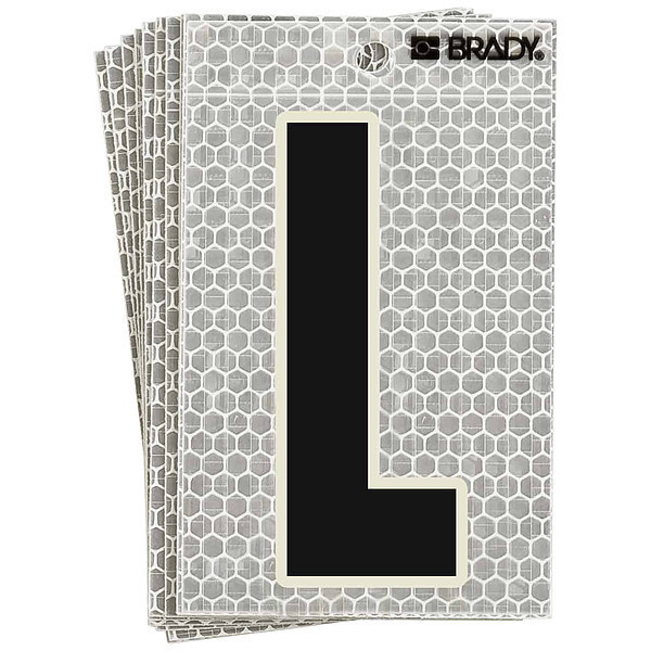 Brady Ultra Reflective Letter, L, PK10 3010-L