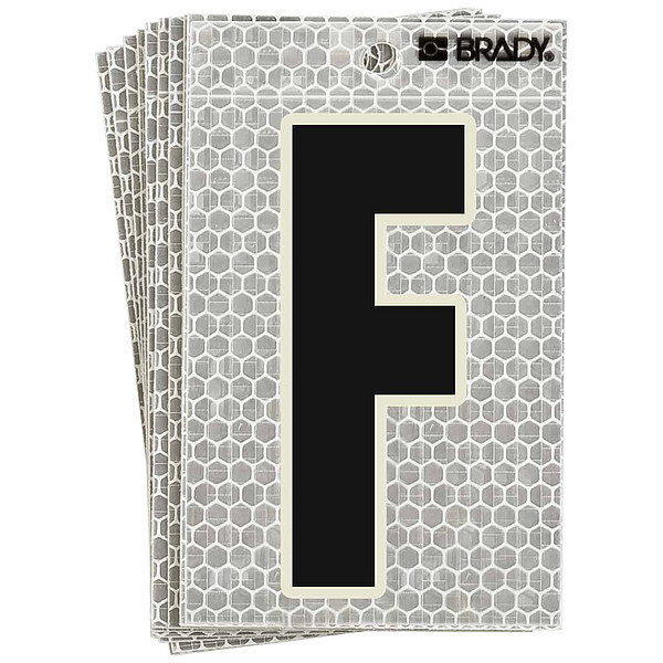 Brady Ultra Reflective Letter, F, PK10 3010-F