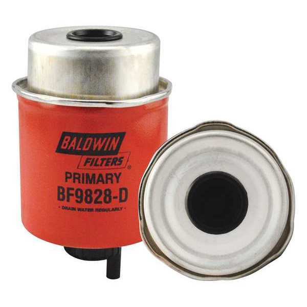 Baldwin Filters Fuel Filter, 5-9/32 x 3-7/32 x 5-9/32 In BF9828-D