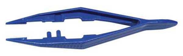 Medi-First Tweezers, Blue, 4-1/2 In L, Plastic, PK100 77233