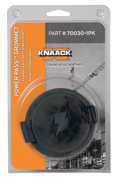 Knaack Grommet, 4 in. W, Rubber, Black 70030-1PK