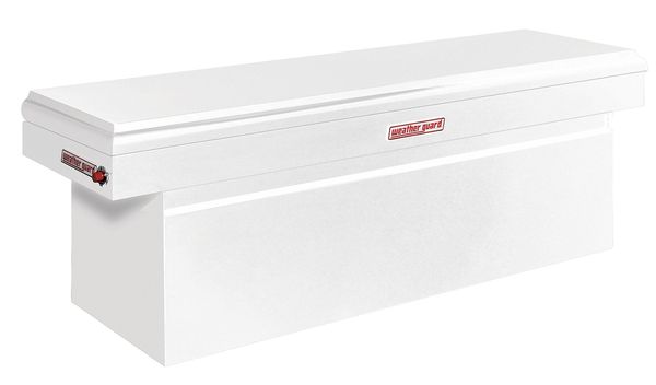 Weather Guard Truck Box, Crossover, Steel, 71-1/2"W, White, 15.1 cu. ft. 128-3-01