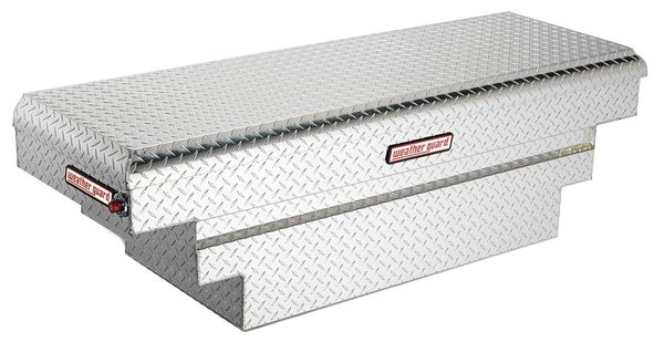 Weather Guard Truck Box, Crossover, Diamond Tread Aluminum, 62"W, Silver, 8.9 cu. ft. 137-0-01