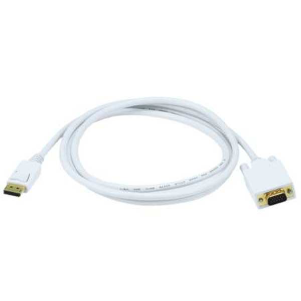 Monoprice CPU Cord, Displayport/VGA, 6ft, White 6019