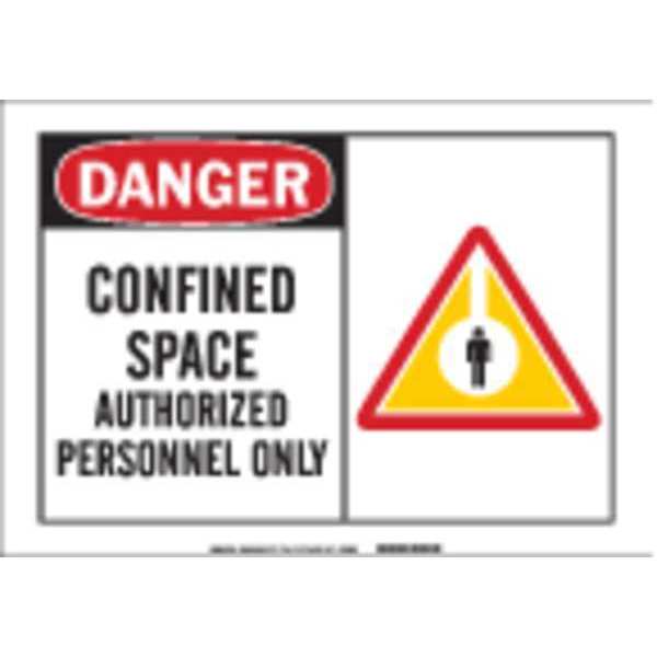 Brady Danger Sign, 10 x 14In, R and BK/WHT, ENG, 26591 26591