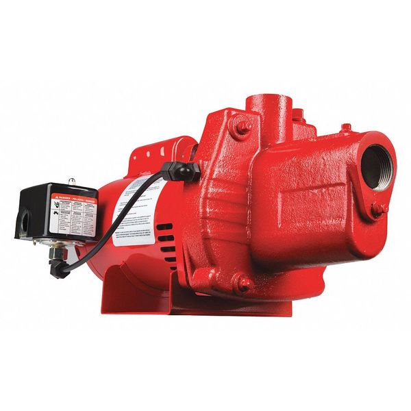 Red Lion Jet Pump, 1/2 HP, Cast Iron, 115/230V 602206