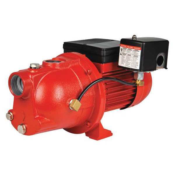Red Lion Jet Pump, 1 HP, TEFC, Cast Iron, 115/230V 97081001