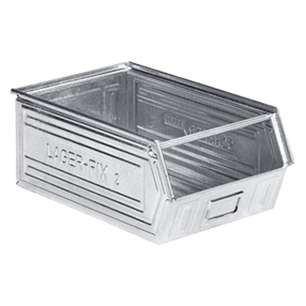 Ssi Schaefer Hang & Stack Storage Bin, Steel, 12 1/2 in W, 5 3/4 in H, Silver, 20 in L 147.201208GV1