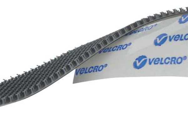 Velcro Brand Reclosable Fastener, Rubber Adhesive, 75 ft, 1 in Wd, Silver 128918