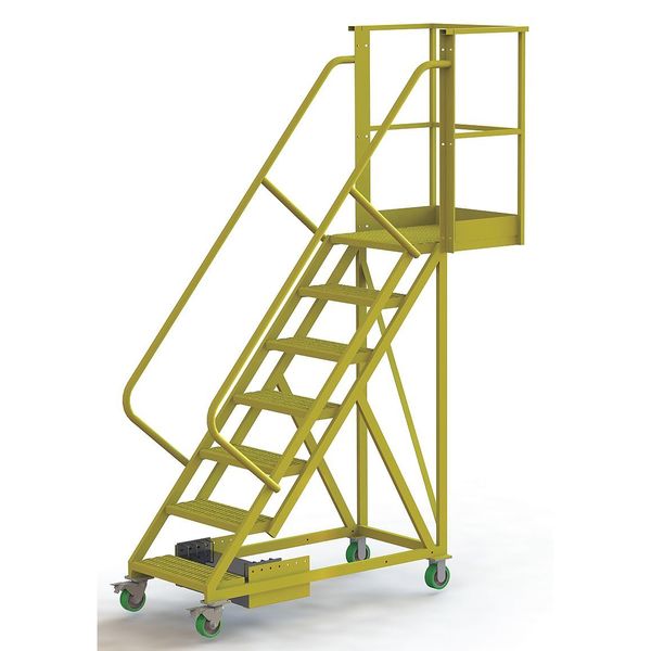 Tri-Arc 112 in H Steel Cantilever Rolling Ladder, 7 Steps UCU500720242