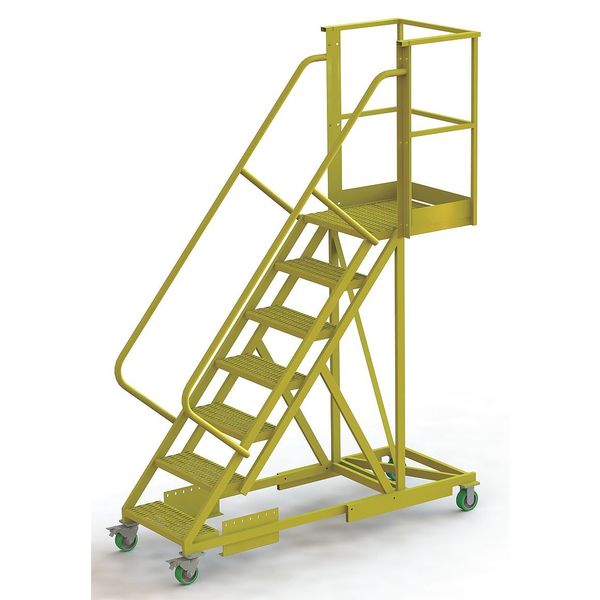 Tri-Arc 112 in H Steel Cantilever Rolling Ladder, 7 Steps UCS500720242