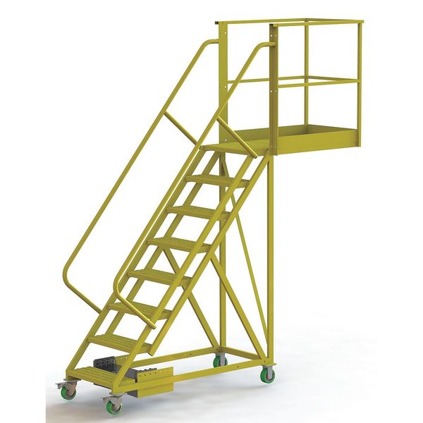 Tri-Arc 122 in H Steel Cantilever Rolling Ladder, 8 Steps UCU500840242