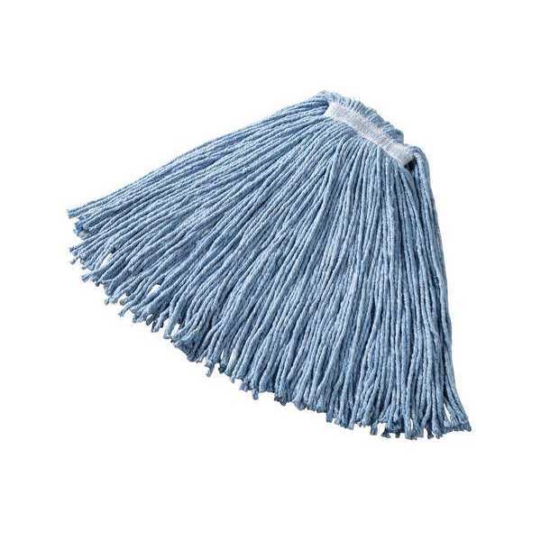 Rubbermaid Commercial 1 in String Wet Mop, 16 oz Dry Wt, Slide On Connection, Cut-End, Blue, Synthetic, PK12 FGF51600BL00