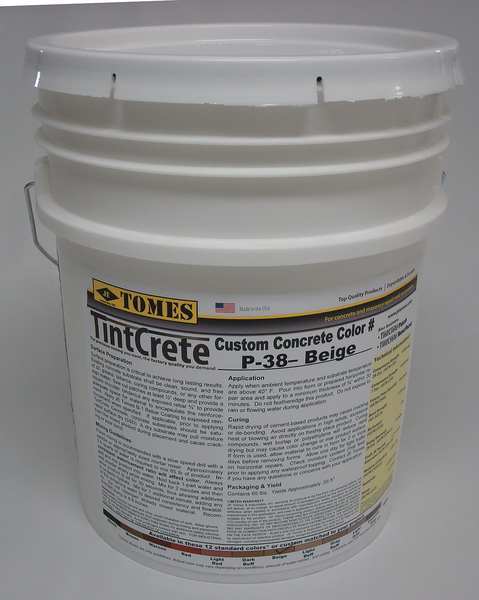 Tintcrete Concrete Mix, 65 lb, Pail, Gray, 1 day Full Cure Time GRA-P38-1210
