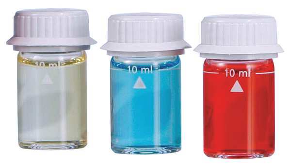 Lovibond Round Plastic Vials, 10 mm w/Lid, PK12 197600