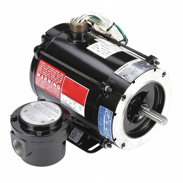 Marathon Motors Vector Motor, 0.75 lb-ft, 1/4 HP, 230/460 V 056H17E5301