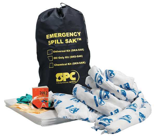 Brady Spill Kit, Oil-Based Liquids, Black SKO-SAK