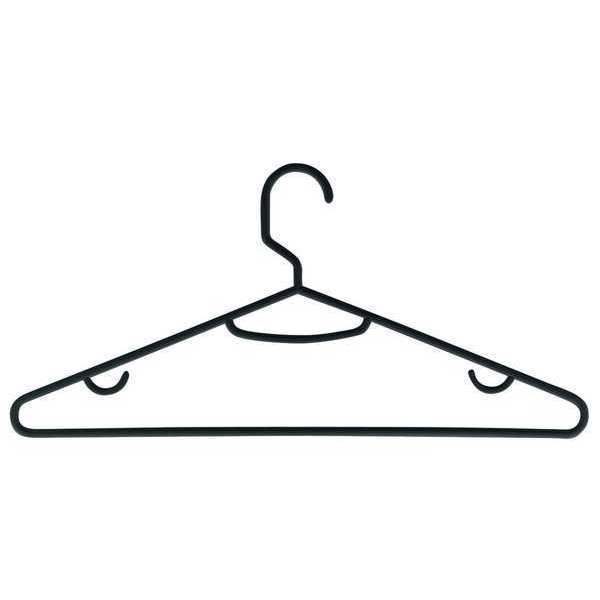 Honey-Can-Do Recycled Hanger, Black, PK15 HNG-01520