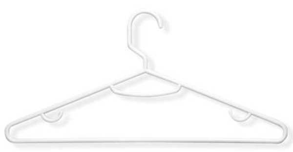 Honey Can Do HNG-01523 White Plastic Hangers 15 Pack: Clothes Hangers  Plastic & Coated (811434015238-2)