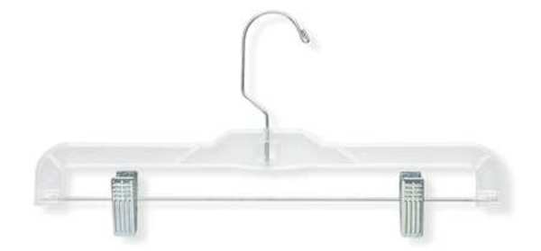 Honey-Can-Do Skirt and Pant Hanger, Clear, Plastic, PK6 HNG-01436