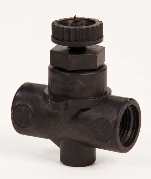 Hayward Flow Control Needle Valve, Straight, PP/FPM, 1/4", Threaded NVA4025T