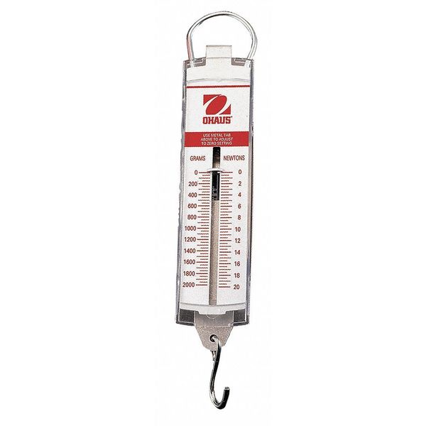 Ohaus Spring Scale, 2000g/20 N Capacity 8004-MN
