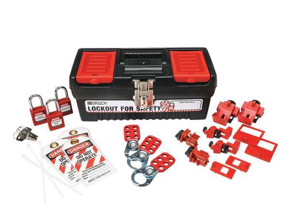 Brady Portable Lockout Kit, Blk, Electrical, 17 105964