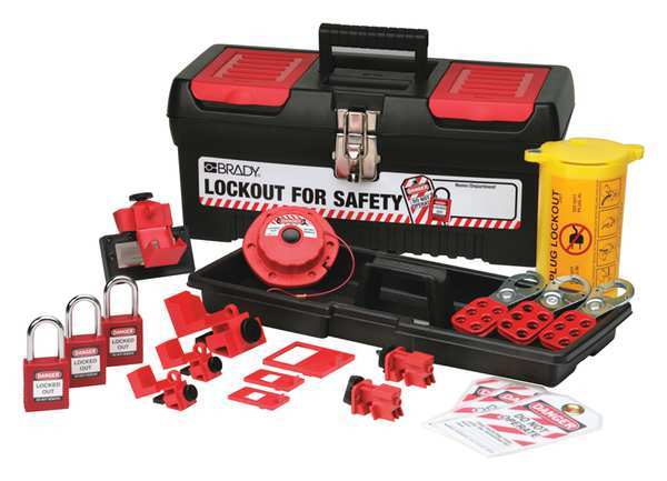 Brady Portable Lockout Kit, Black, Electrical, 18 105961