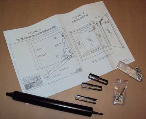 Eagle Mfg Self Closing Kit, 2 In. H, 6 In. W, Steel 1912G