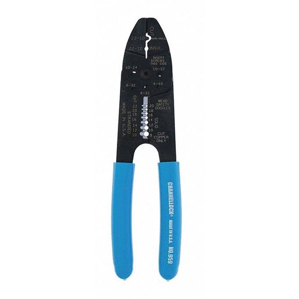 Channellock 8-1/4" Wire Stripper, 8.25" 10 to 20 AWG 959