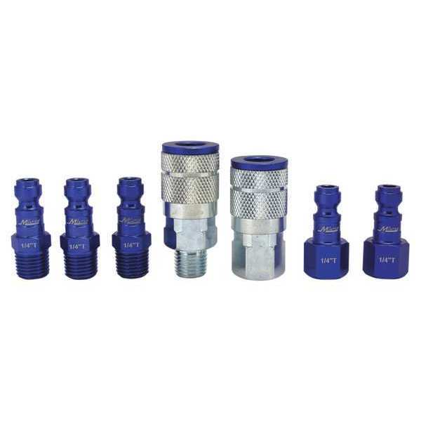 Milton Automotive Blue Coupler/Plug Kit, 7 pcs. S-307TKIT