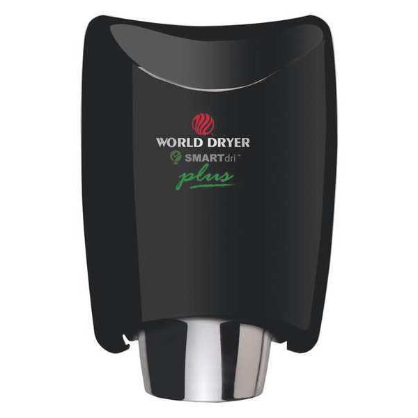 World Dryer Hand Dryer, 208-240V, Aluminum, Black K4-162P2