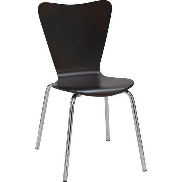 Kfi Wood Cafe Stack Chair, Espresso 3888-ES