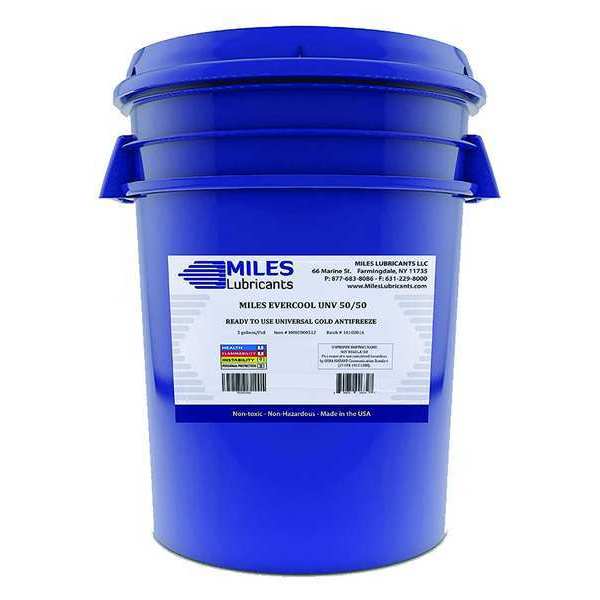 Miles Lubricants Univ Gold Antifreeze, 50/50, 5 gal., Pail M002000512