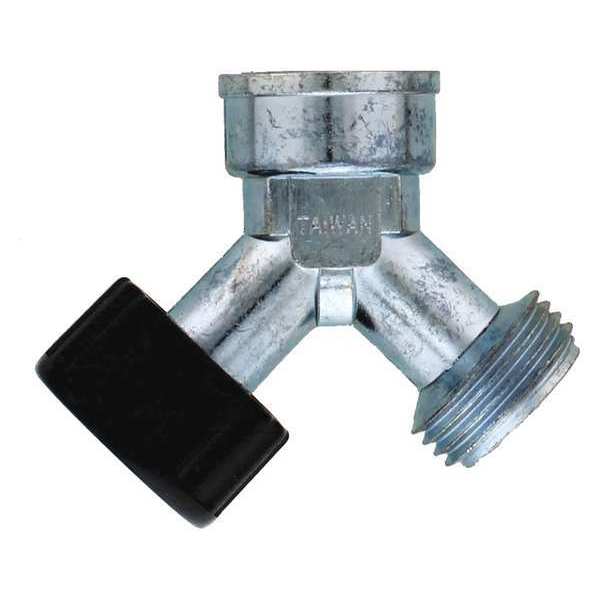 Aquaplumb Hose, Y-Connector Metal w/Cap, PK12 104840