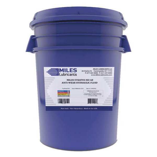 Miles Lubricants 5 gal. Pail, Anti-Wear Hydraulic Fluid, 68 ISO Viscosity M0010011503