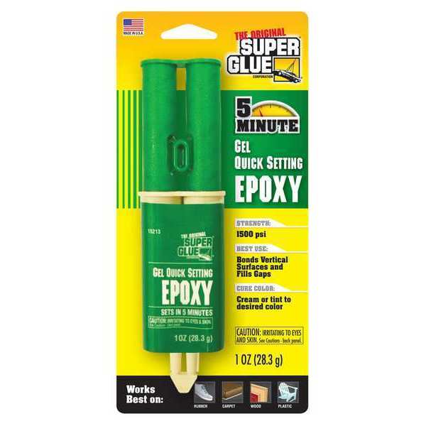 Super Glue Concrete Primer, Gel Quick Setting Epoxy Series, Clear, 1 qt, Jug, 1:01 Mix Ratio 15213