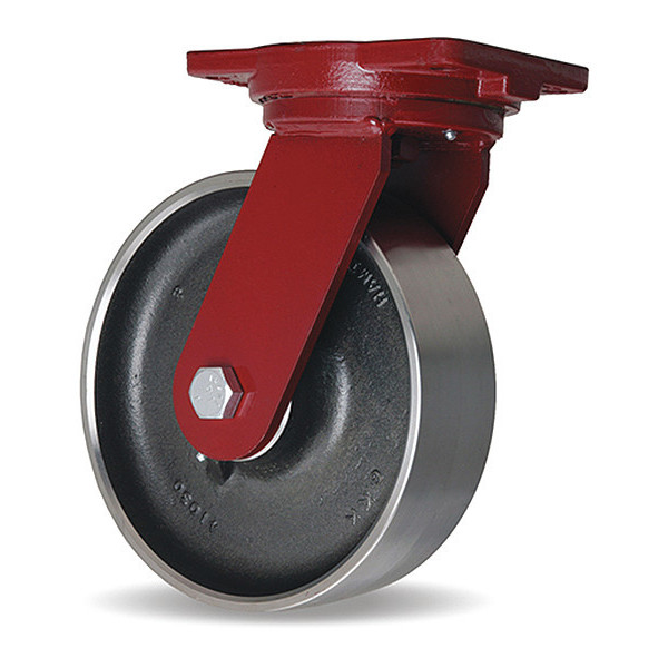 Hamilton Extra Heavy Duty Swivel Caster, 10"X3" Forged Steel Wheel, Swivel Lock S-EHD-13FSB-4SL