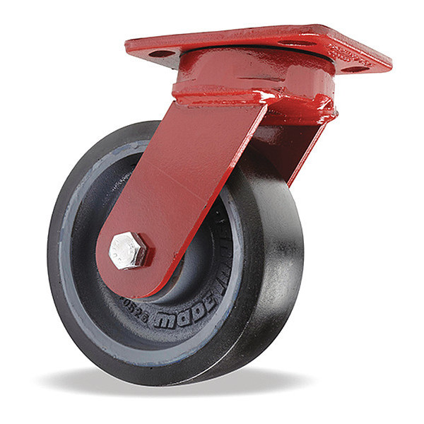 Hamilton Kingpinless Swivel Caster, 6" x 2" Duralast XC (70D) Wheel, 1/2" Sealed Precision Ball Bearings S-ZFWH-6DB70